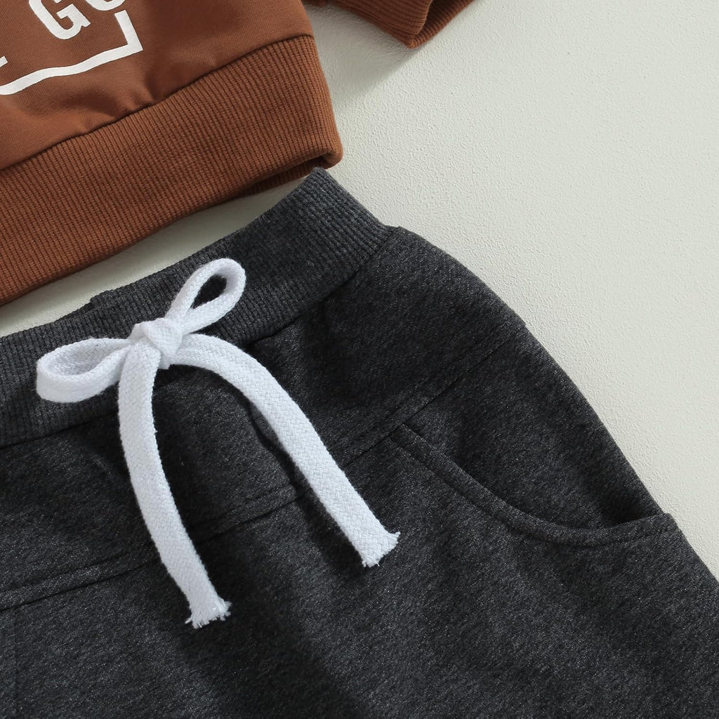 Long Sleeve Pullover Tops & Pant Sets For Toddler