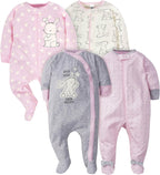 Baby Girls 4 Pack Sleep 'N Play Footie