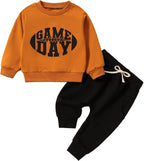 Long Sleeve Pullover Tops & Pant Sets For Toddler