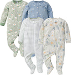 Baby Girls 4 Pack Sleep 'N Play Footie