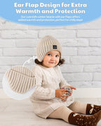 3 Pack Baby Beanie Hats with Earflaps