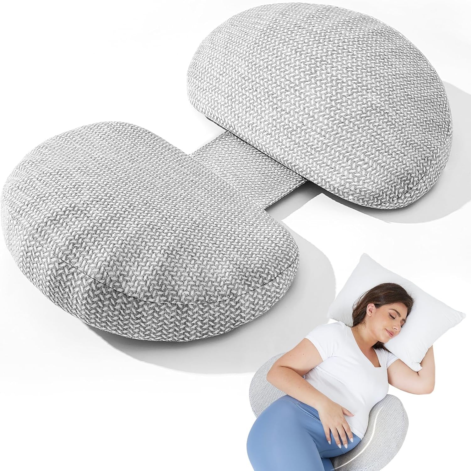 Memory Foam Maternity Pillow for Side Sleeper