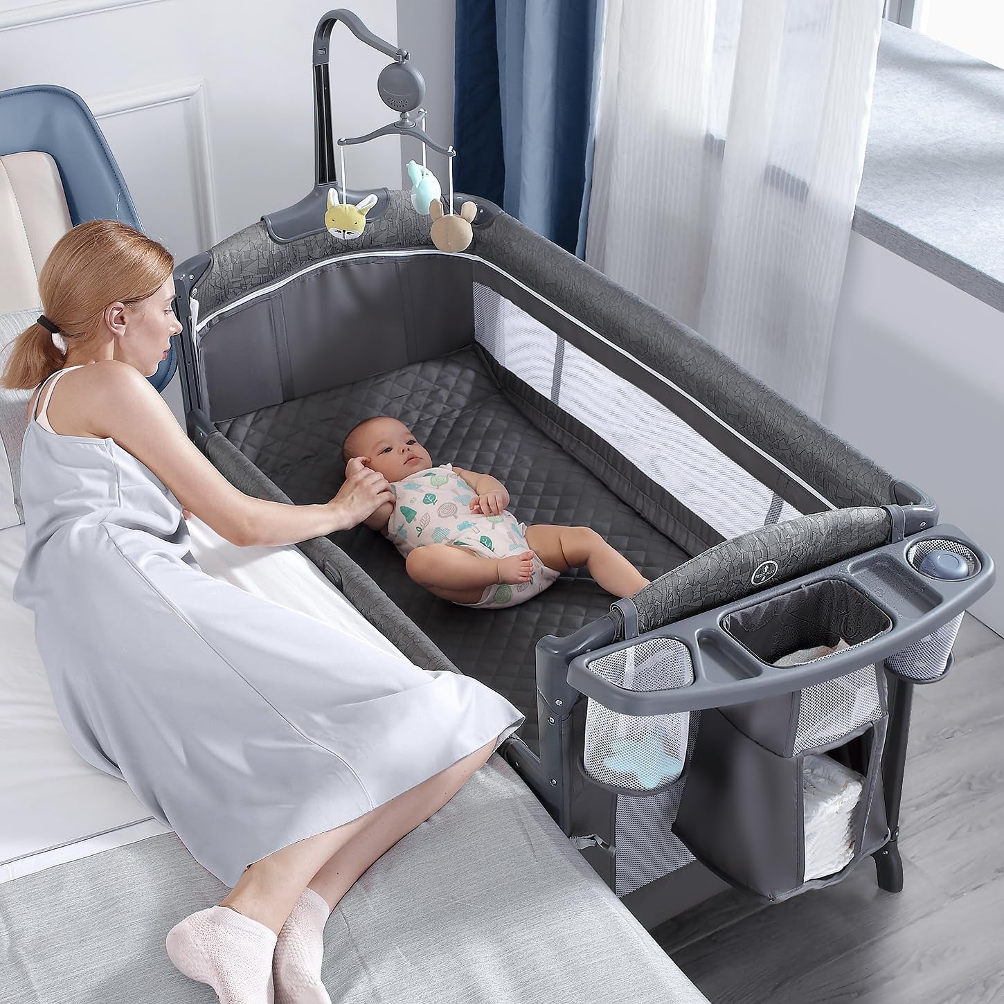 Baby Bassinet Bedside Crib