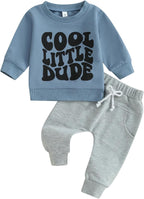 Long Sleeve Pullover Tops & Pant Sets For Toddler