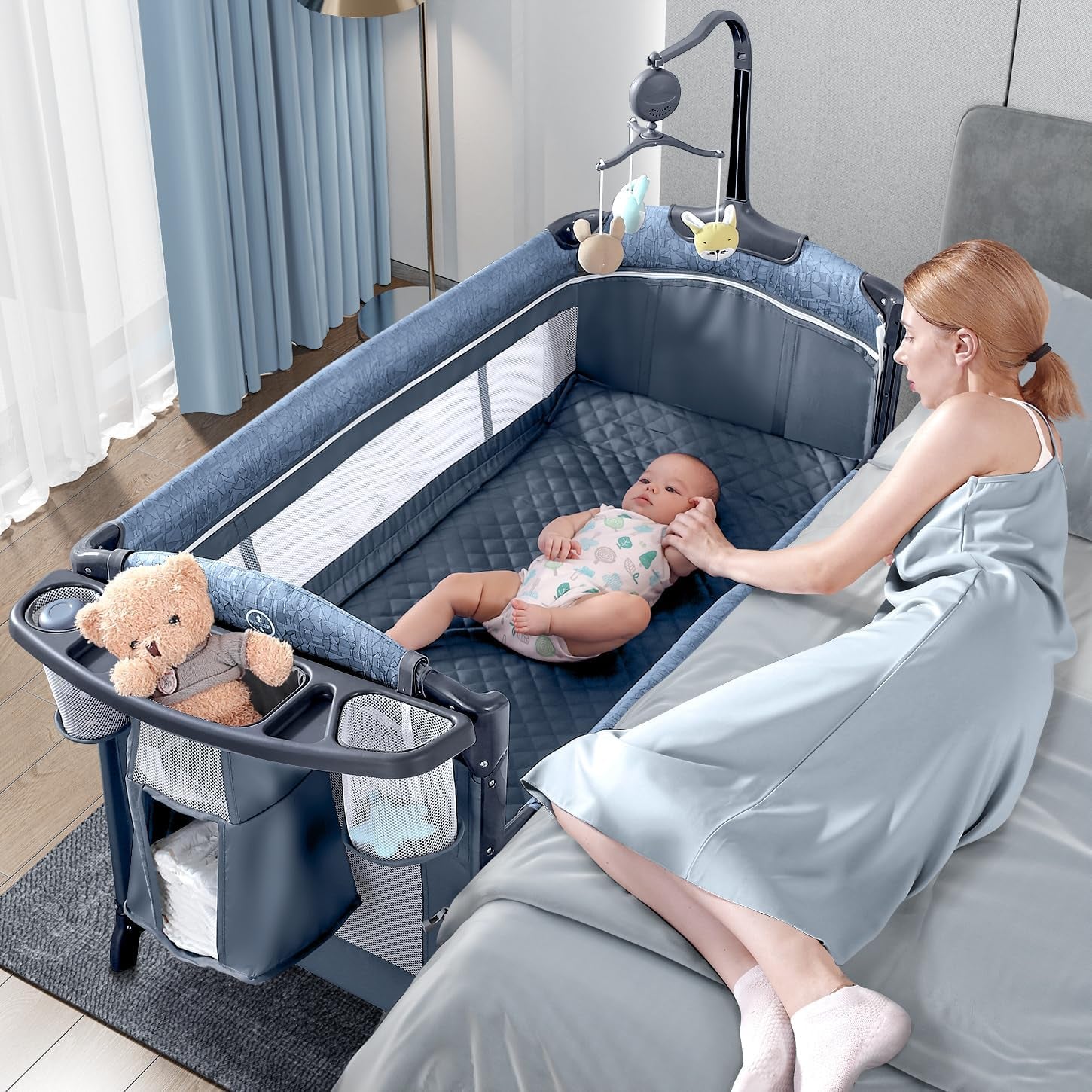 Baby Bassinet Bedside Crib