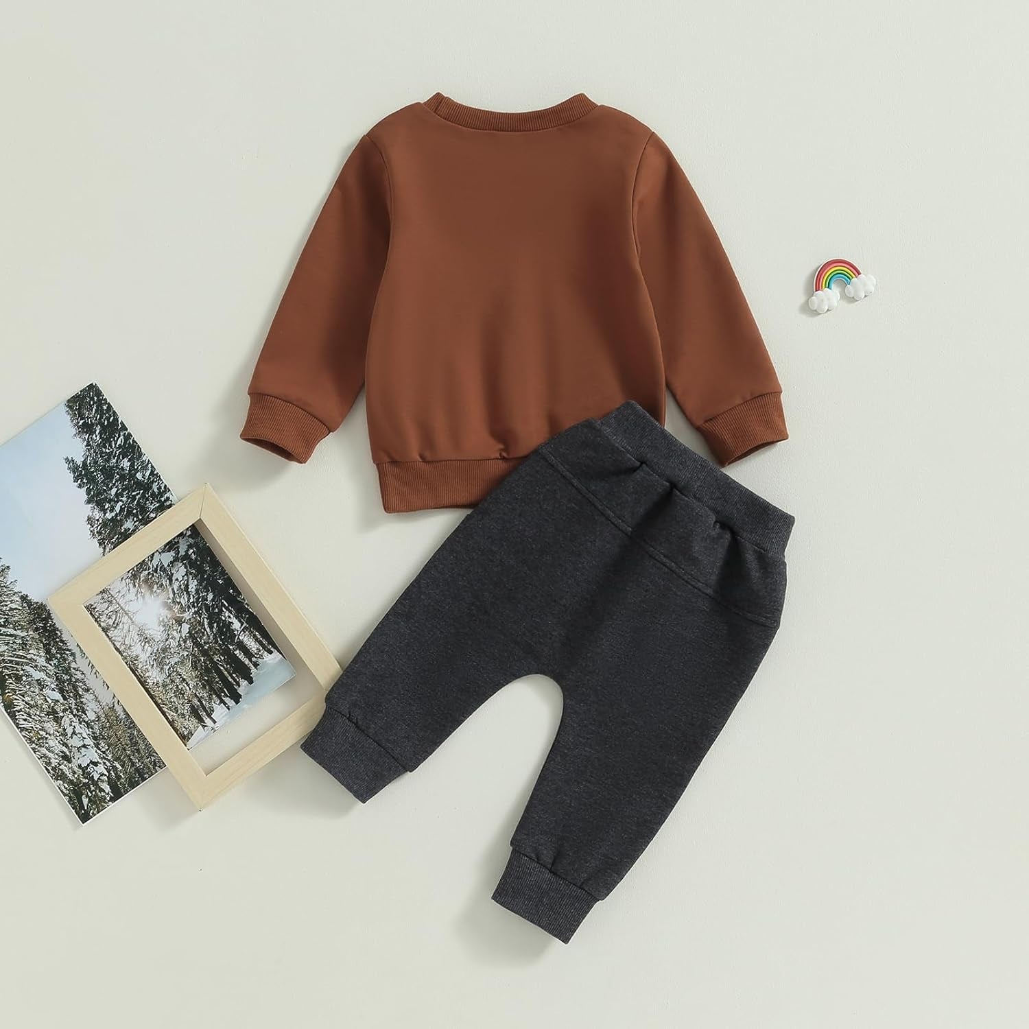Long Sleeve Pullover Tops & Pant Sets For Toddler