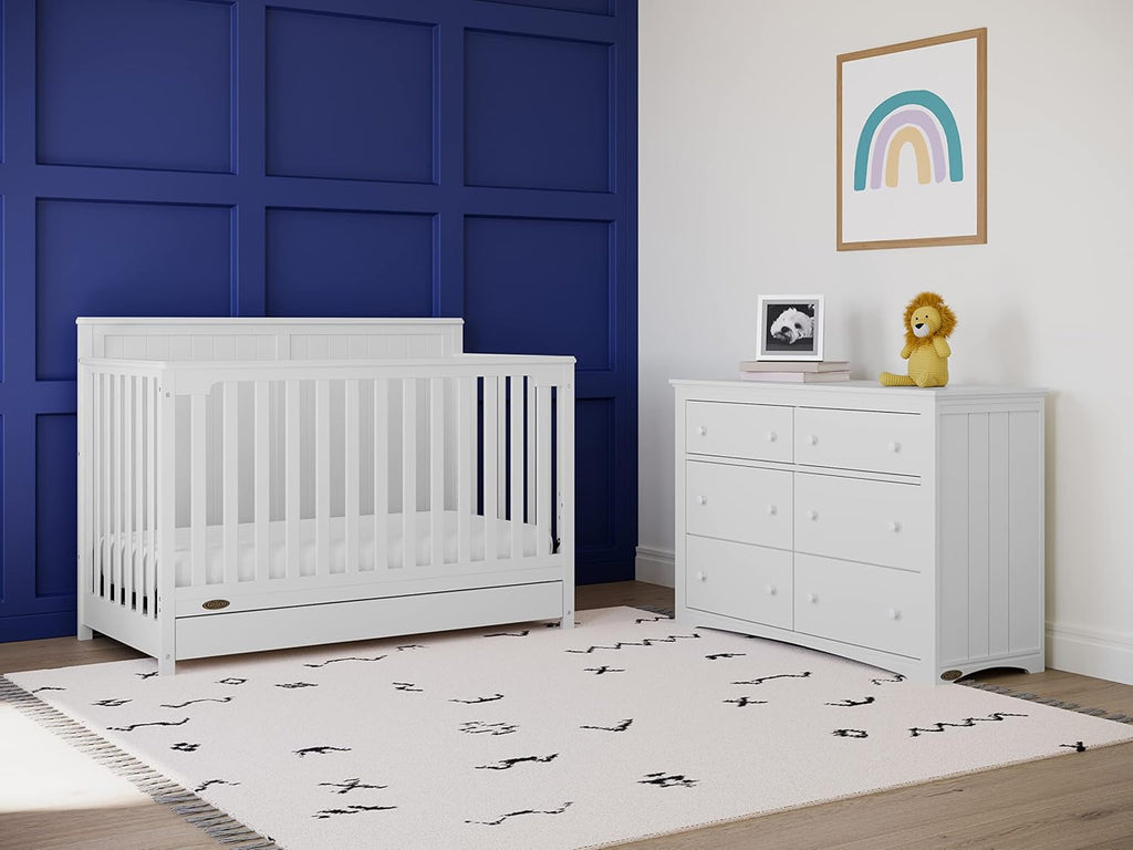 5-In-1 Convertible Crib with Drawer 
