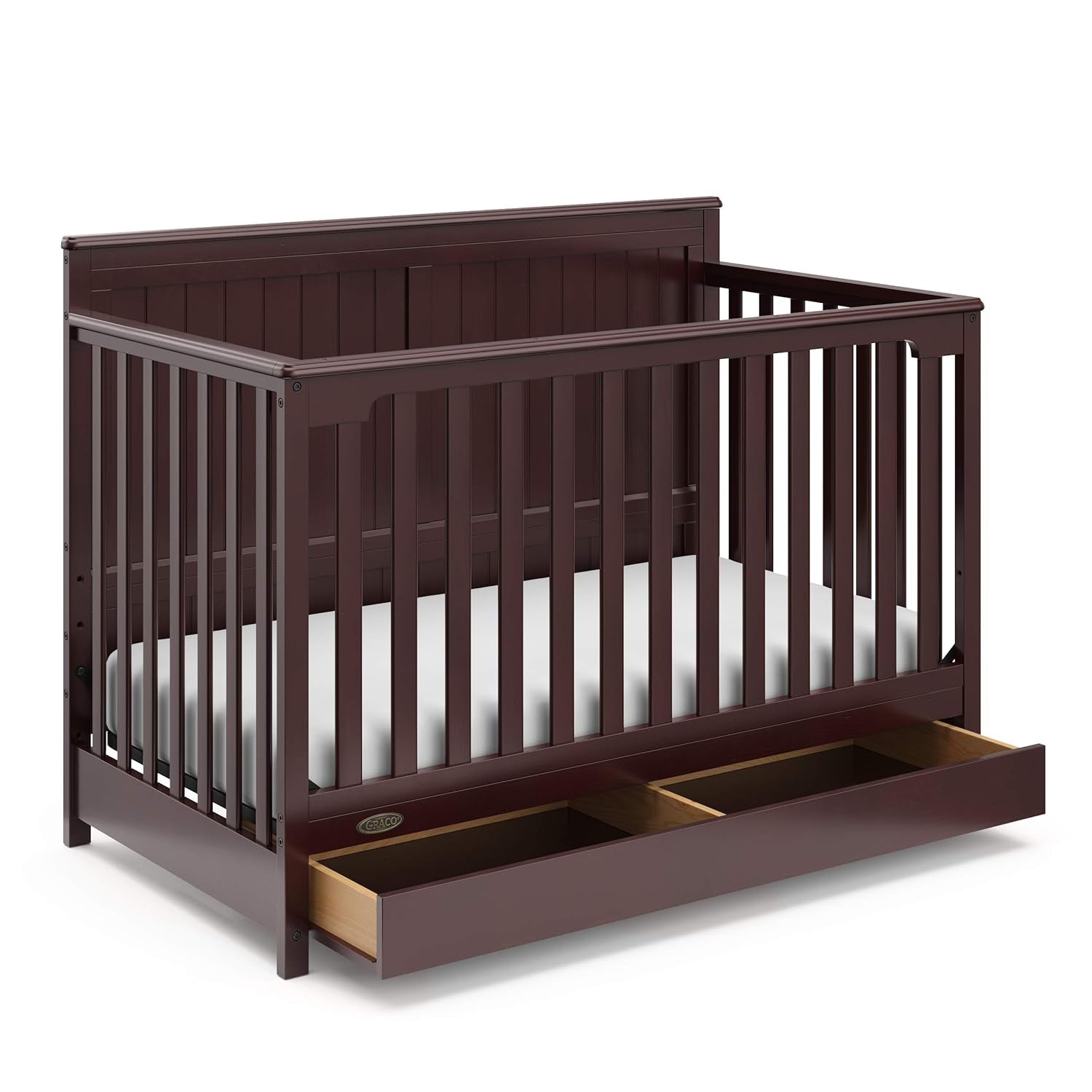 5-In-1 Convertible Crib with Drawer 