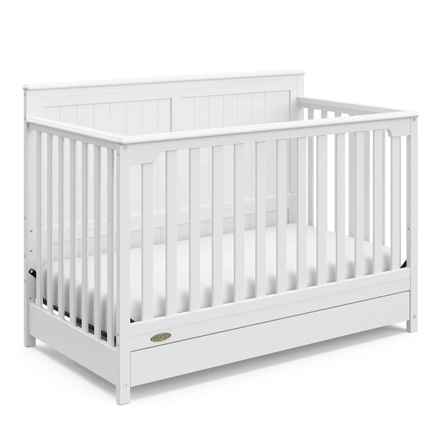 5-In-1 Convertible Crib with Drawer 