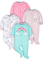 Baby Girls 4 Pack Sleep 'N Play Footie