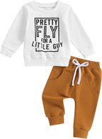 Long Sleeve Pullover Tops & Pant Sets For Toddler