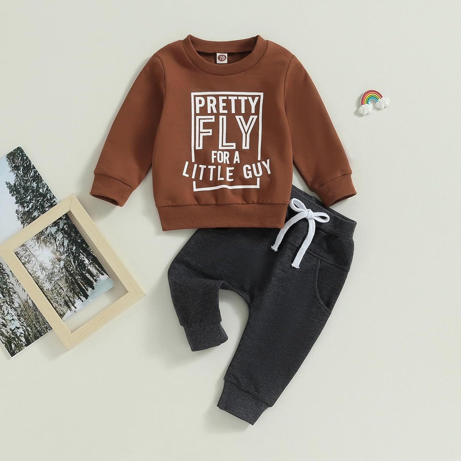 Long Sleeve Pullover Tops & Pant Sets For Toddler