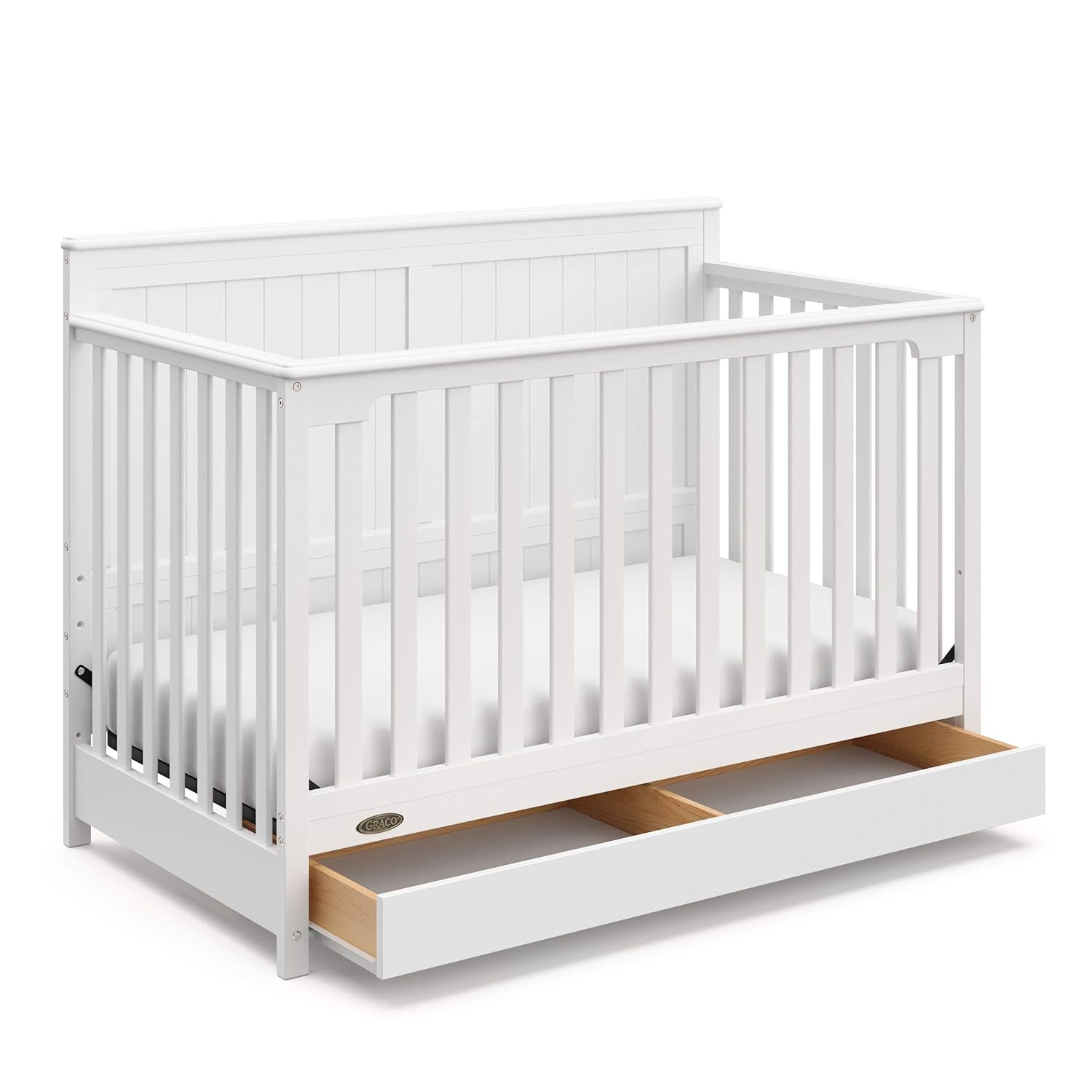 5-In-1 Convertible Crib with Drawer 