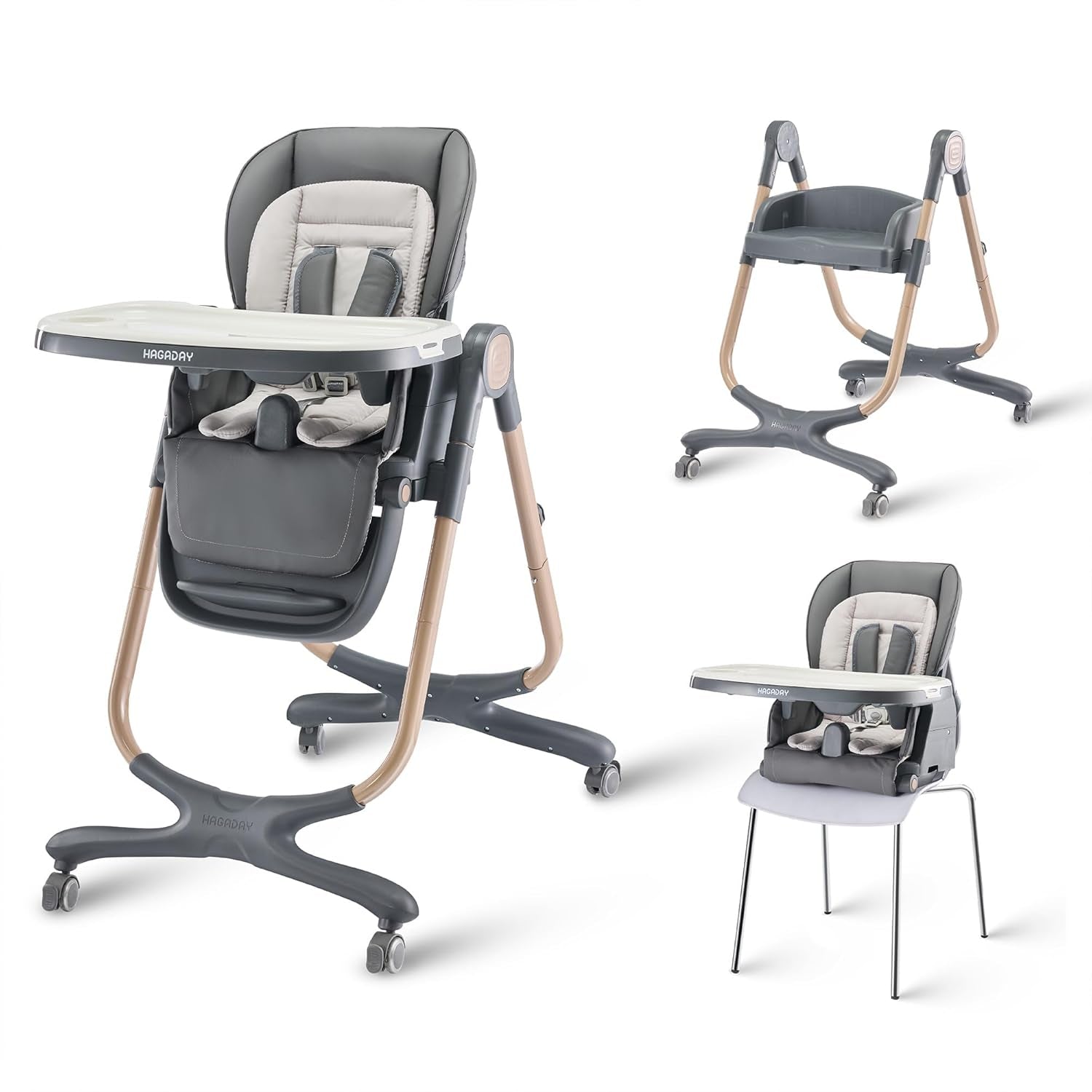 6 in 1 Convertible High Chairs for Babies and Toddlers