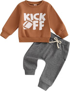 Long Sleeve Pullover Tops & Pant Sets For Toddler