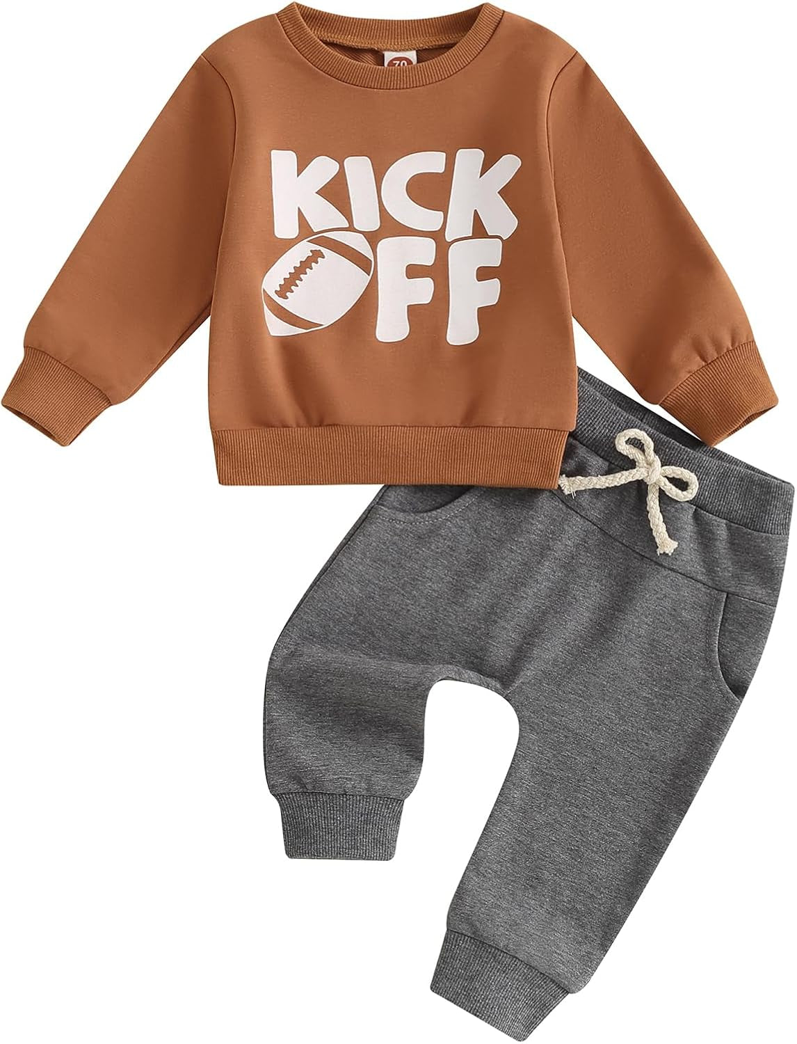 Long Sleeve Pullover Tops & Pant Sets For Toddler