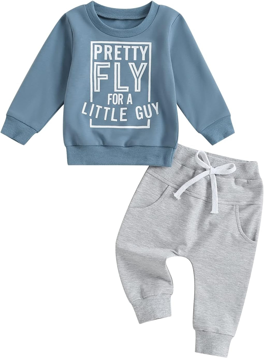 Long Sleeve Pullover Tops & Pant Sets For Toddler